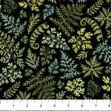 Northcott - Wild Harvest 27513 99 Black Small Ferns By The Yard