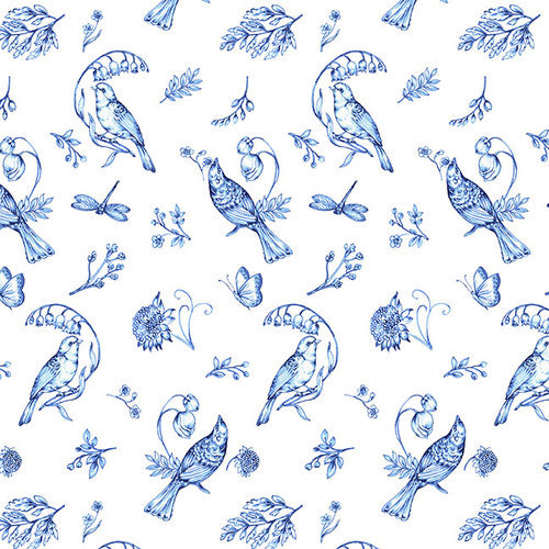 Blank Quilting Annablue 2759 01 White Birds By The Yard