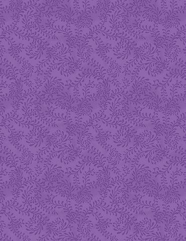 Wilmington Essentials 27650 606 Purple Swirling Leaves By The Yard