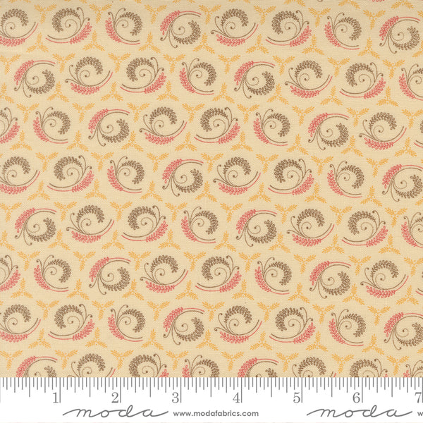 Moda Wild Orchid 2773 11 Vanilla Bean Fern Fronds By The Yard