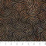 Northcott Stonehenge Retro Vibes 27742 38 Rust/Black Semi-Circles By The Yard