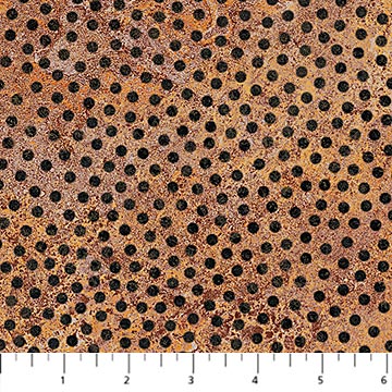 Northcott Stonehenge Retro Vibes 27745 34 Rust/Black Dotty By The Yard