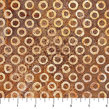 Northcott Stonehenge Retro Vibes 27746 34 Rust Multi Rings By The Yard