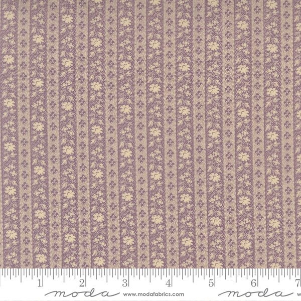 Moda Wild Orchid 2775 26 Moth Floral Stripe By The Yard