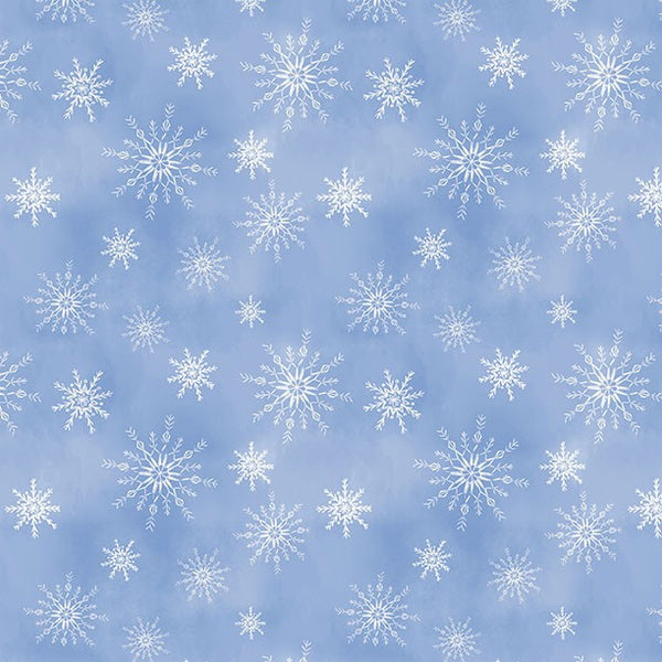 Wilmington Let It Snow - Man! 27758 410 Light Blue Snowflakes By The Yard