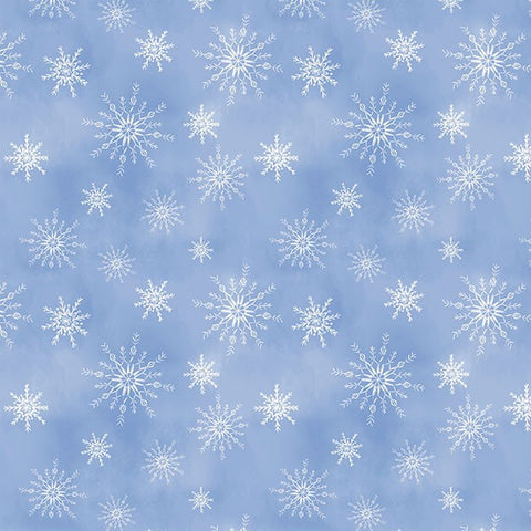 Wilmington Let It Snow - Man! 27758 410 Light Blue Snowflakes By The Yard