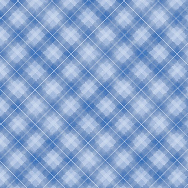 Wilmington Let It Snow - Man! 27759 440 Light Blue Plaid By The Yard