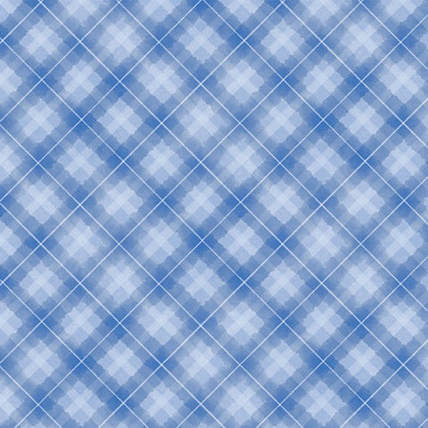 Wilmington Let It Snow - Man! 27759 440 Light Blue Plaid By The Yard