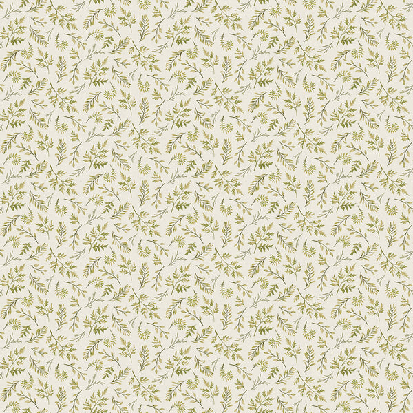 Northcott Natural Elements 27859 11 Cream/Green Mini Fern By The Yard