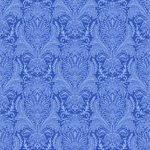 Northcott Delft Dynasty 28356 44 Mid Blue Damask By The Yard