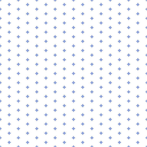 Northcott Delft Dynasty 28361 10 White Blue Mini Foulard By The Yard