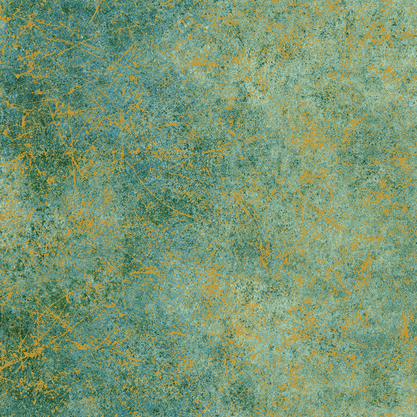 Northcott Metallic Stonehenge Valencia 28902M 64 Dark Seafoam Patina By The Yard