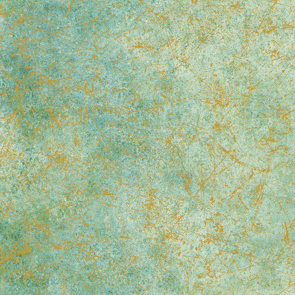 Northcott Metallic Stonehenge Valencia 28902M 65 Light Teal Patina By The Yard