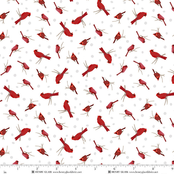 Henry Glass & Co. Tailgate Traditions 2911 08 White Cardinals By The Yard