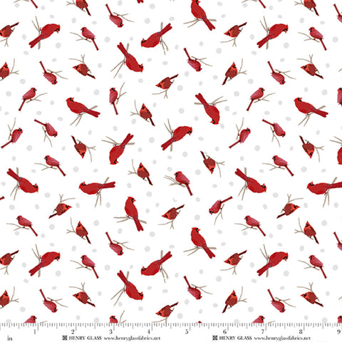 Henry Glass & Co. Tailgate Traditions 2911 08 White Cardinals By The Yard