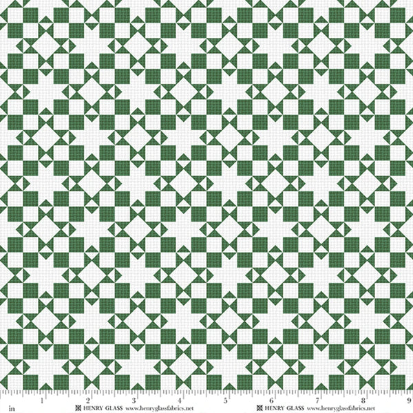 Henry Glass & Co. Tailgate Traditions 2912 66 Green Patchwork By The Yard