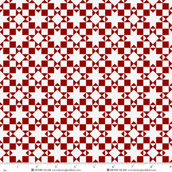 Henry Glass & Co. Tailgate Traditions 2912 88 Red Patchwork By The Yard