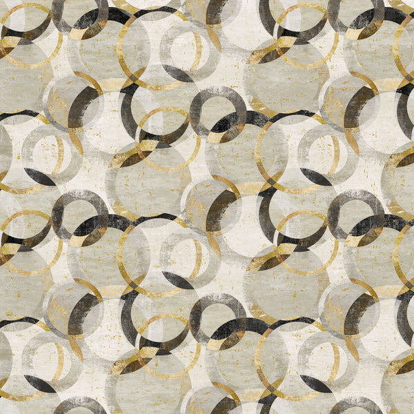 Northcott Metallic Gatsby 29250M 11 Light Taupe Multi Rings By The Yard
