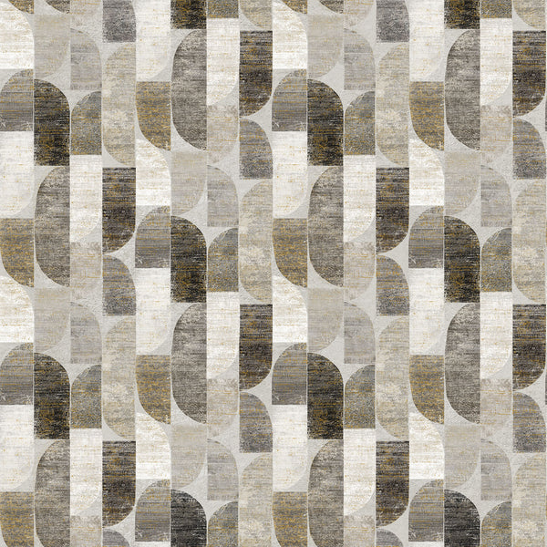 Northcott Metallic Gatsby 29251M 11 Light Taupe Multi Ovals By The Yard