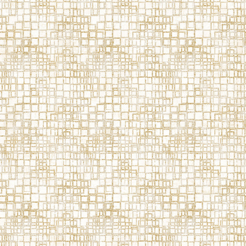 Northcott Metallic Gatsby 29254M 12 Cream Taupe Squares By The Yard