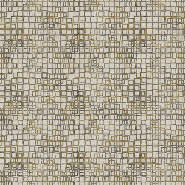Northcott Metallic Gatsby 29254M 99 Cream Black Squares By The Yard