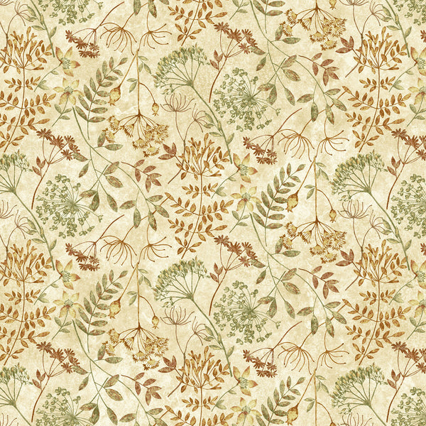 Northcott Stonehenge Organics 29305 12 Beige Multi Meadow Flowers By The Yard