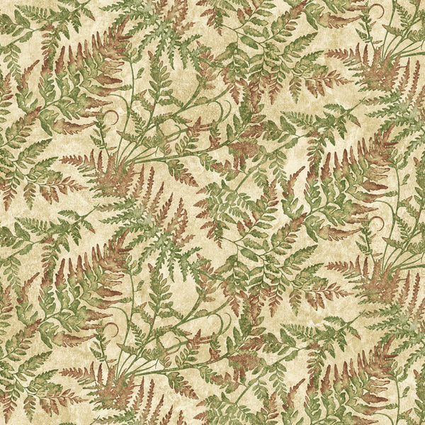 Northcott Stonehenge Organics 29306 12 Beige Multi Ferns By The Yard