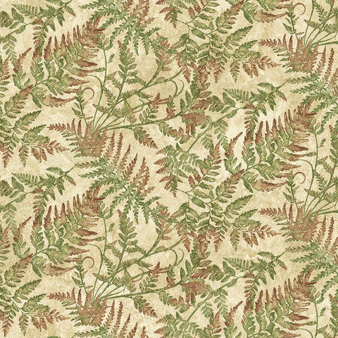 Northcott Stonehenge Organics 29306 12 Beige Multi Ferns By The Yard