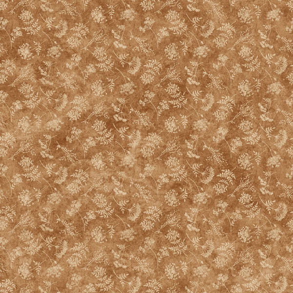 Northcott Stonehenge Organics 29311 37 Rust Floral Toss Small By The Yard