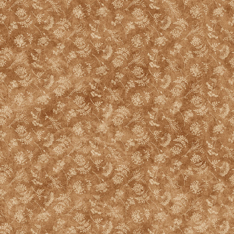 Northcott Stonehenge Organics 29311 37 Rust Floral Toss Small By The Yard