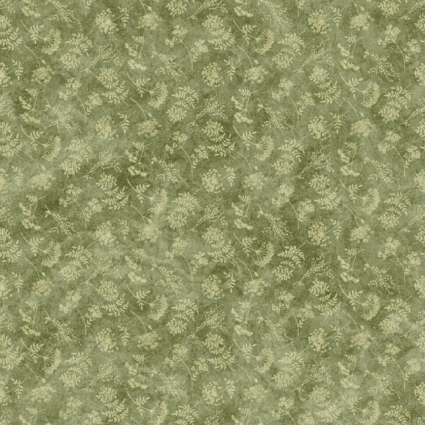 Northcott Stonehenge Organics 29311 74 Green Floral Toss Small By The Yard