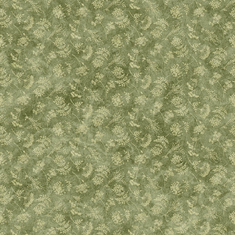 Northcott Stonehenge Organics 29311 74 Green Floral Toss Small By The Yard