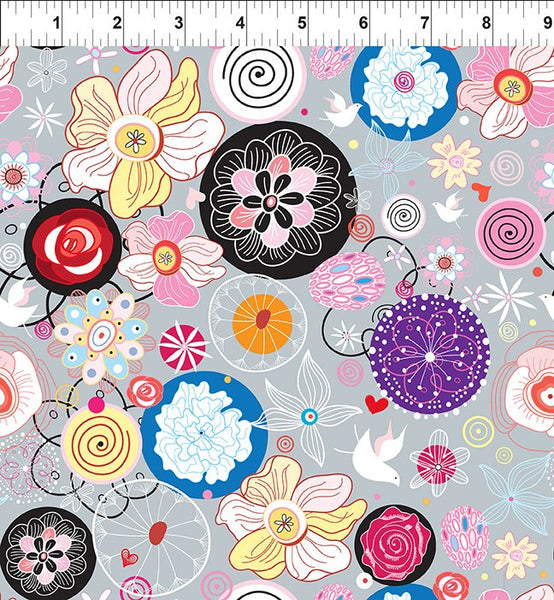 In The Beginning Alice 2AL 1 Multi Funky Flowers By The Yard