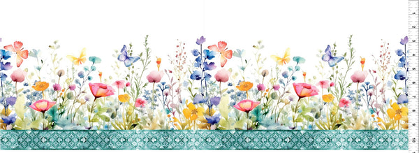 In The Beginning - Butterfly Fantasy - 2BF 1 Border Multi By The Yard