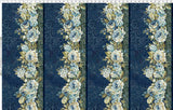 In The Beginning Carpet Bag Romance 2CBR 1  Blue Border By The Yard