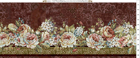 In The Beginning Carpet Bag Romance 2CBR 2 Red Border By The Yard