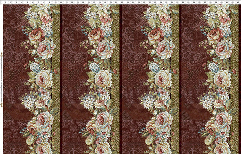 In The Beginning Carpet Bag Romance 2CBR 2 Red Border By The Yard