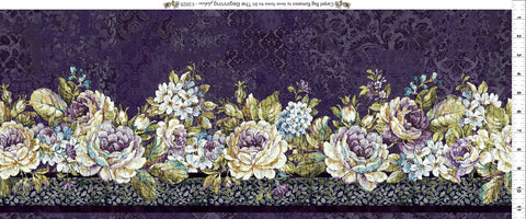 In The Beginning Carpet Bag Romance 2CBR 3 Purple Border By The Yard