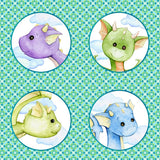 In The Beginning Dragon Friends 2DF 1 Multi Circle 23" PANEL By The PANEL (Not Strictly By The Yard)