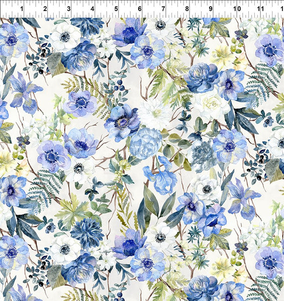 In The Beginning Sanctuary 2SA 1 Cream Floral By The Yard