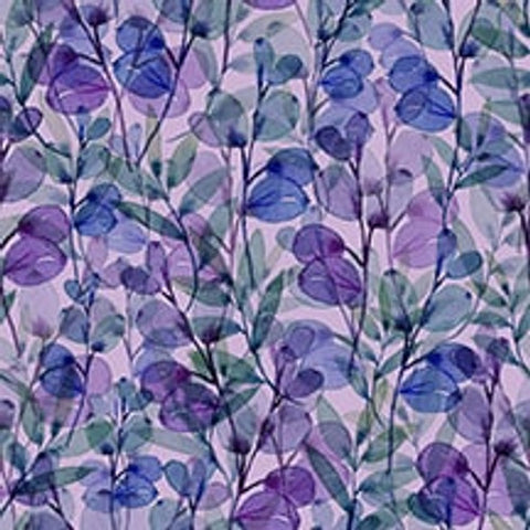 Blank Quilting Gypsy Flutter 3052 55 Purple Tonal Leaves By The Yard