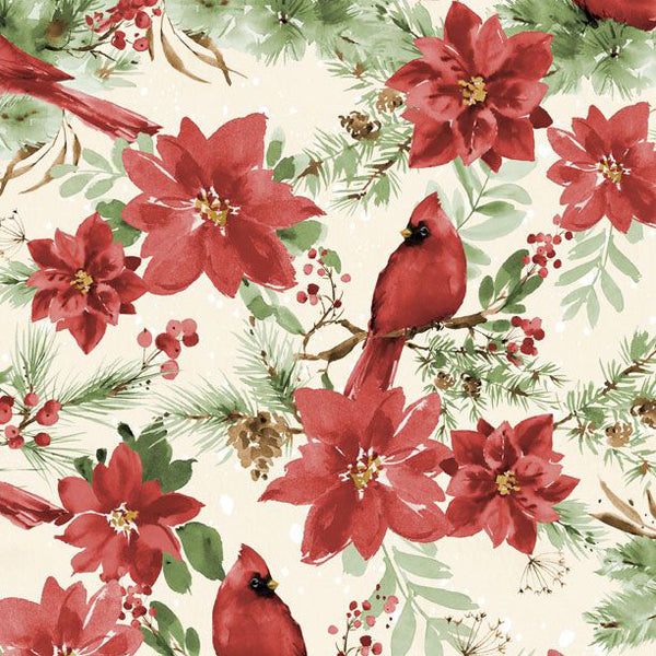 Wilmington Prints Cardinal Celebration 3072 37753 237 Cream Large All Over By The Yard