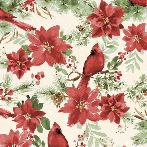 Wilmington Prints Cardinal Celebration 3072 37753 237 Cream Large All Over By The Yard