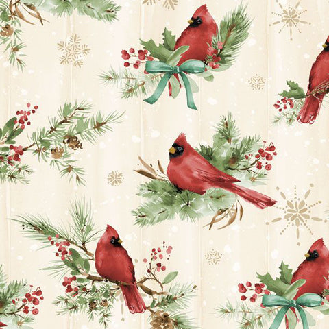 Wilmington Prints Cardinal Celebration 3072 37755 273 Cream Cardinals All Over By The Yard