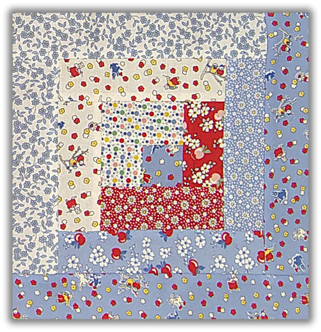 Moda Pre-cut 12 Block Log Cabin Quilt Kit - 30's Playtime 2025