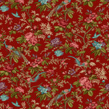 Henry Glass & Co. Bucklebury Chintz 3122 88 Red Main Bird Print By The Yard