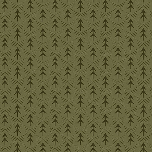 Henry Glass & Co. The Mountains Are Calling 3134 66 Green Tree Texture Flannel By The Yard