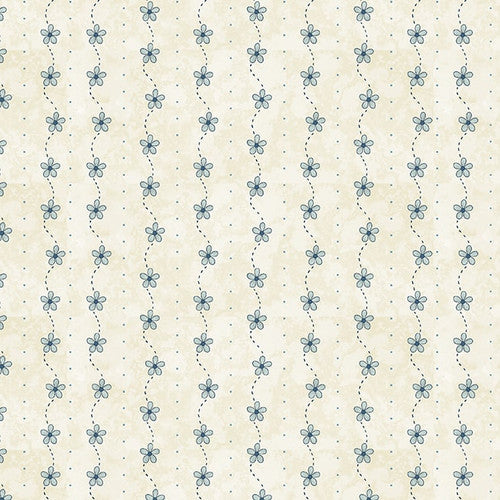 Henry Glass & Co. Butterflies And Blooms 3146 33 Cream Flower Stripe By The Yard