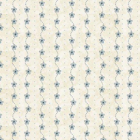 Henry Glass & Co. Butterflies And Blooms 3146 33 Cream Flower Stripe By The Yard