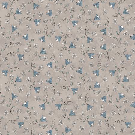 Henry Glass & Co. Butterflies And Blooms 3150 34 Taupe Tulip Toss By The Yard